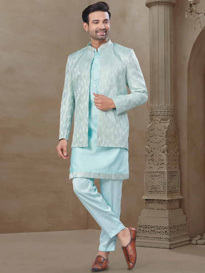 Stunning Embroidered Indo Western | Sea Green Outfit with Elegant Style