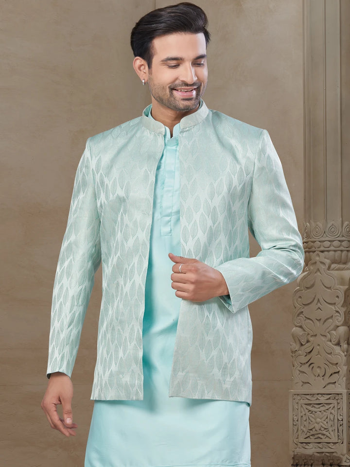 Stunning Embroidered Indo Western | Sea Green Outfit with Elegant Style