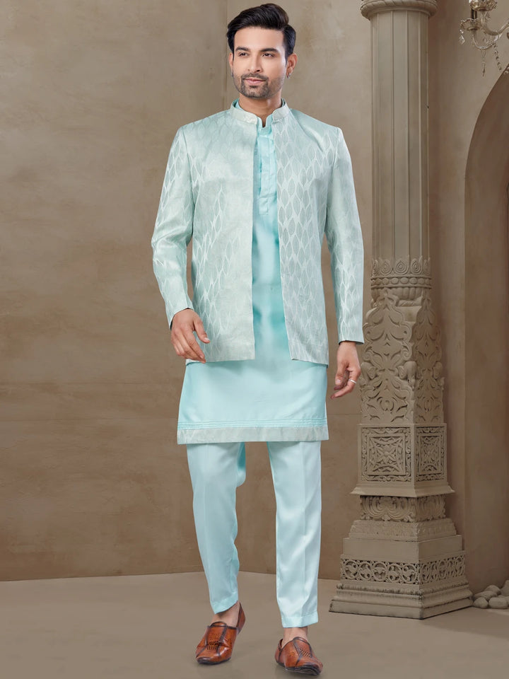 Stunning Embroidered Indo Western | Sea Green Outfit with Elegant Style