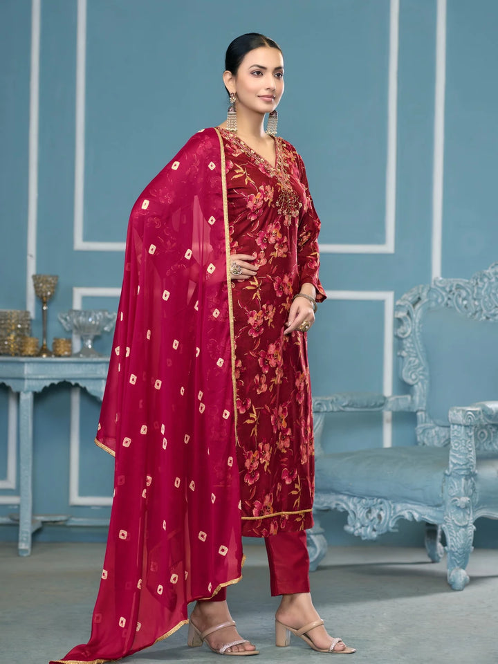 Elegant Cotton Salwar Kameez | Designer Printed & Hand Work Dupatta