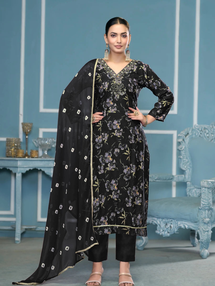 Elegant Cotton Salwar Kameez | Designer Printed & Hand Work Dupatta