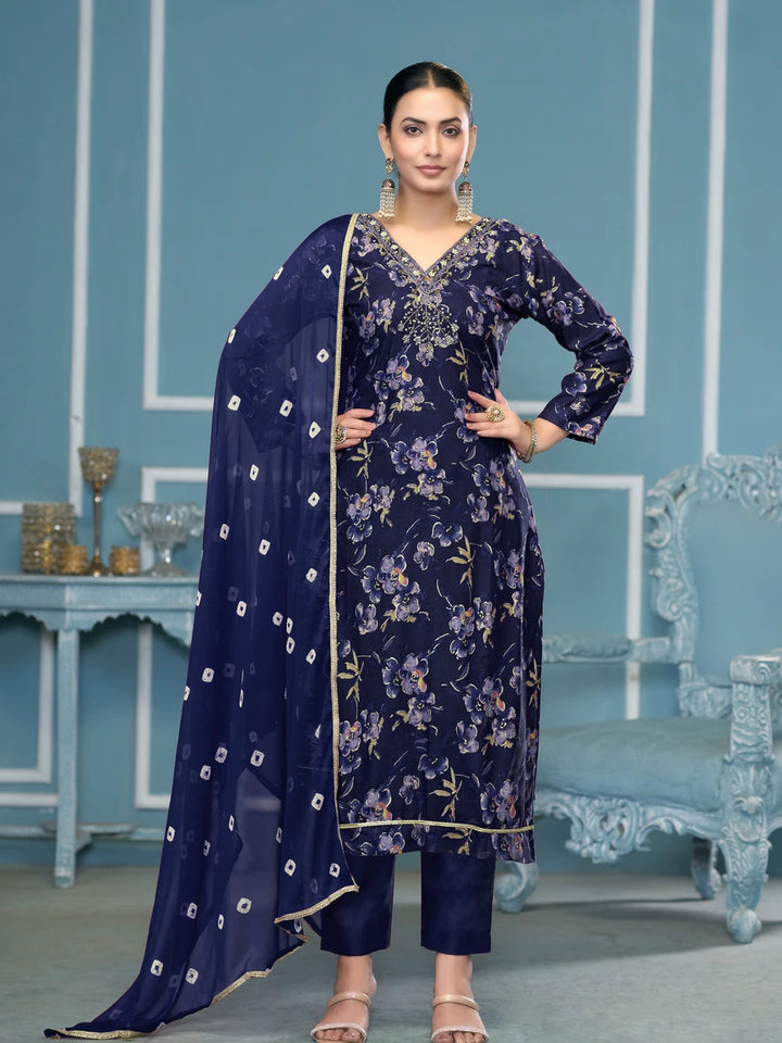Elegant Cotton Salwar Kameez | Designer Printed & Hand Work Dupatta
