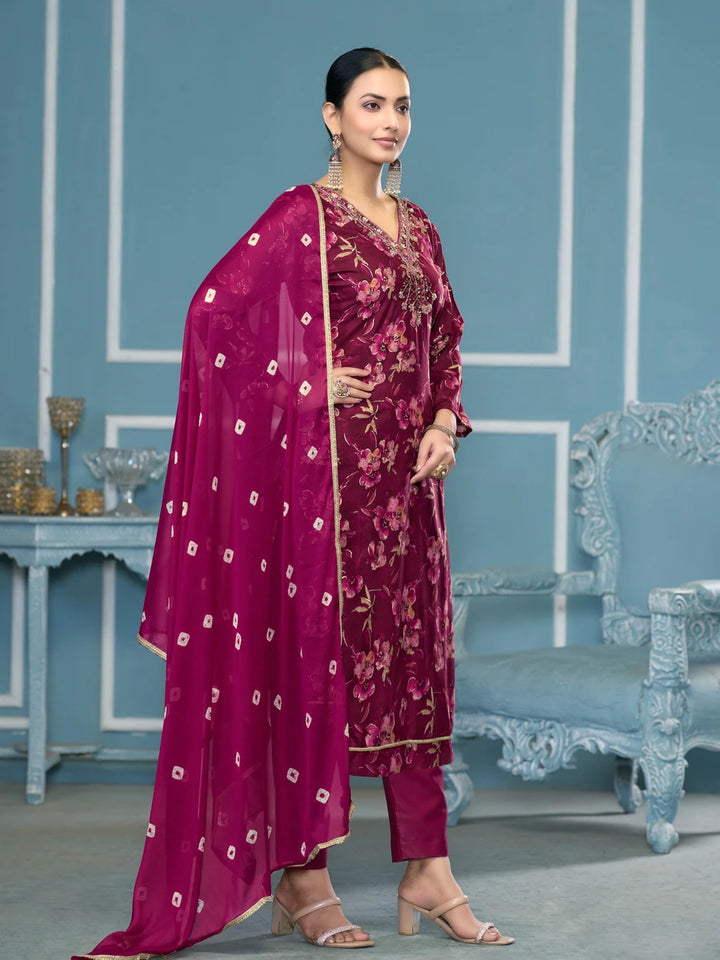Elegant Cotton Salwar Kameez | Designer Printed & Hand Work Dupatta
