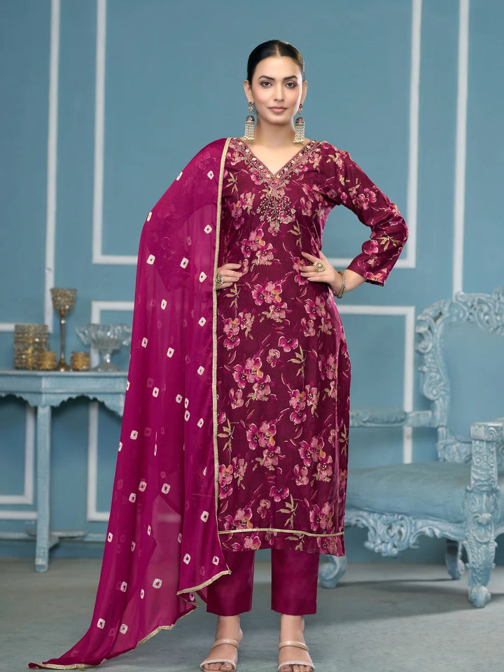 Elegant Cotton Salwar Kameez | Designer Printed & Hand Work Dupatta