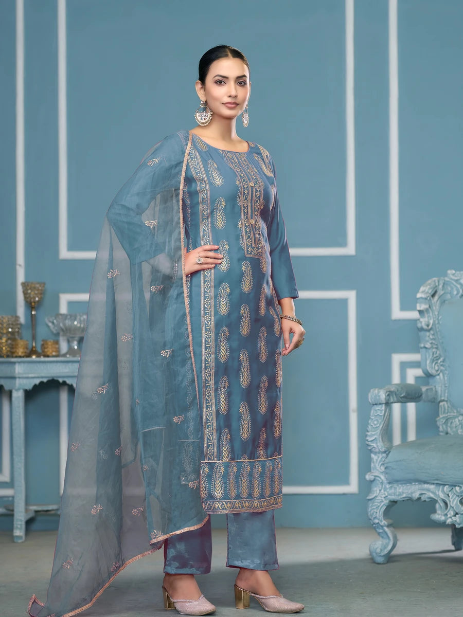 Modern Cotton Salwar Kameez Set | Gorgeous Prints & Intricate Embroidery Work