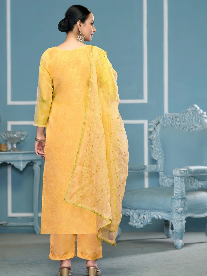 Designer Salwar Suit | Fine Organza Fabric with Dull Santoon Bottom