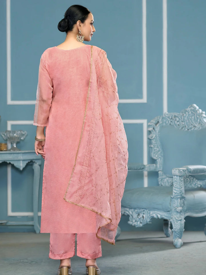 Designer Salwar Suit | Fine Organza Fabric with Dull Santoon Bottom
