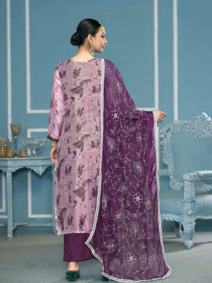 Banarasi Salwar Suit | Organza Dupatta & Dull Santoon Bottom Festive Wear