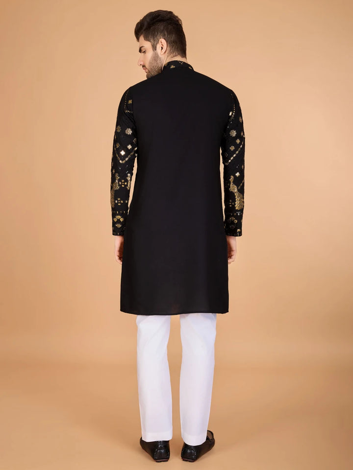 Luxurious Festive Wear Rayon Kurta | Designer Thread & Sequin Embroidery