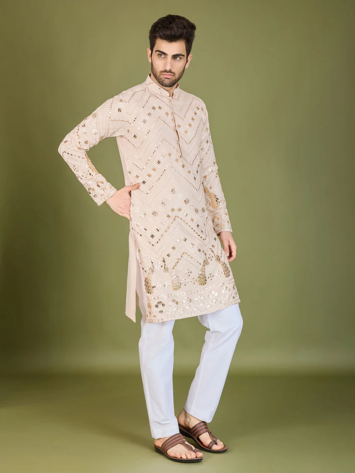 Luxurious Festive Wear Rayon Kurta | Designer Thread & Sequin Embroidery