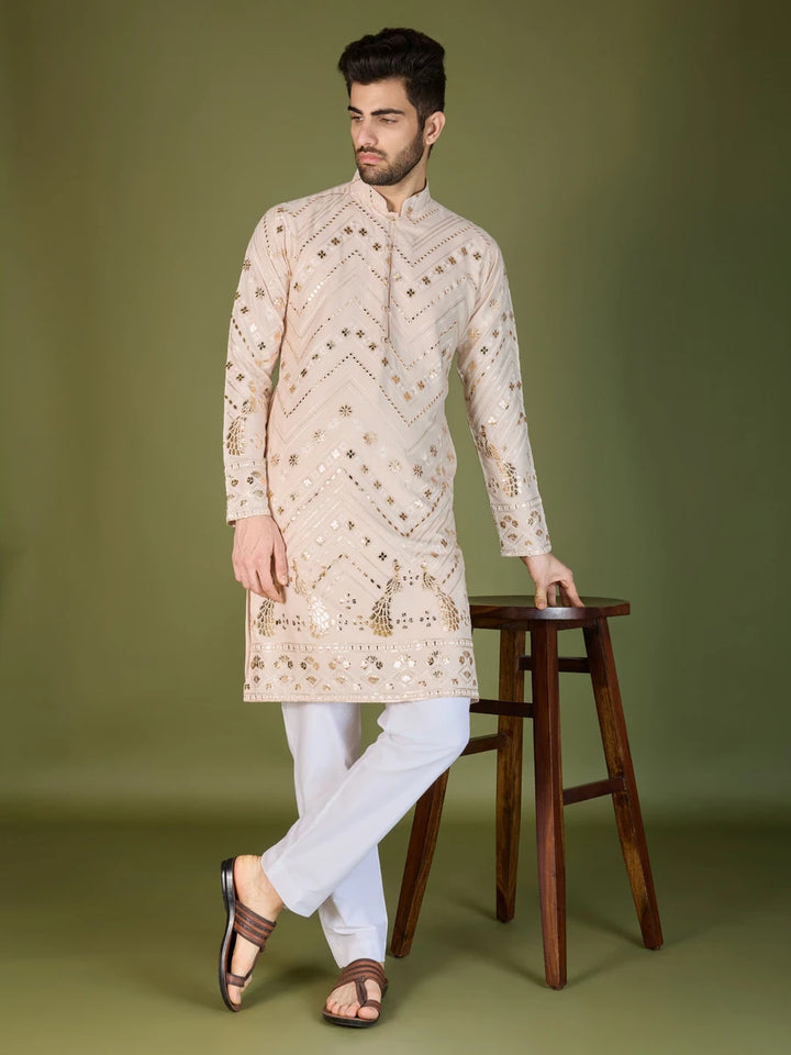 Luxurious Festive Wear Rayon Kurta | Designer Thread & Sequin Embroidery