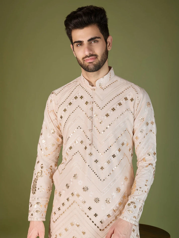 Luxurious Festive Wear Rayon Kurta | Designer Thread & Sequin Embroidery