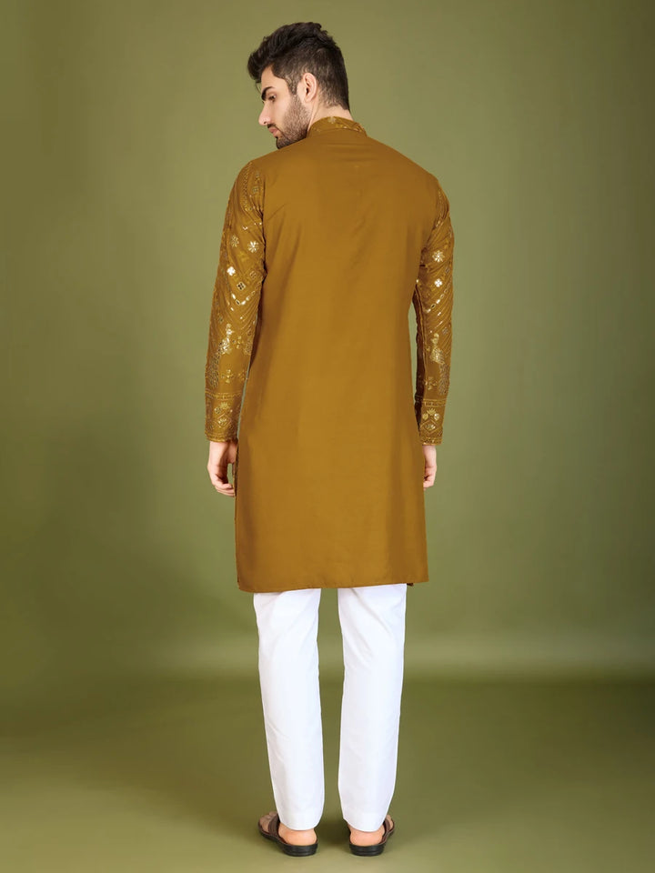 Luxurious Festive Wear Rayon Kurta | Designer Thread & Sequin Embroidery