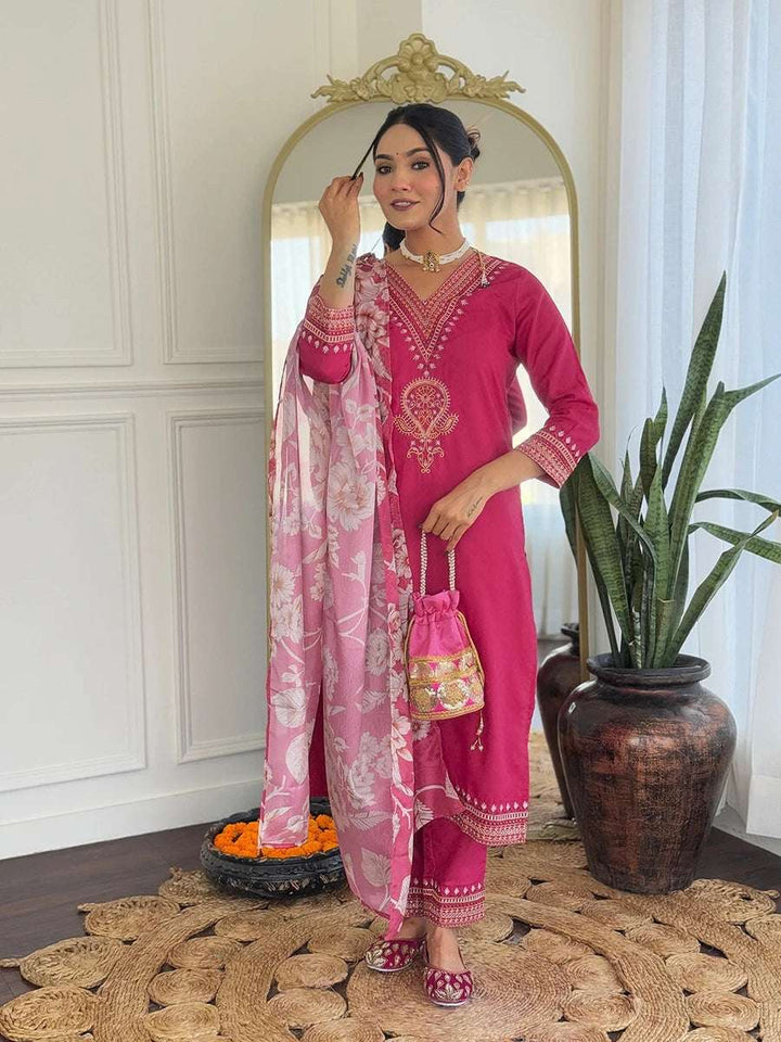 Sophisticated  Designer Salwar Suit | Viscose Rayon Elegant Festive Outfit