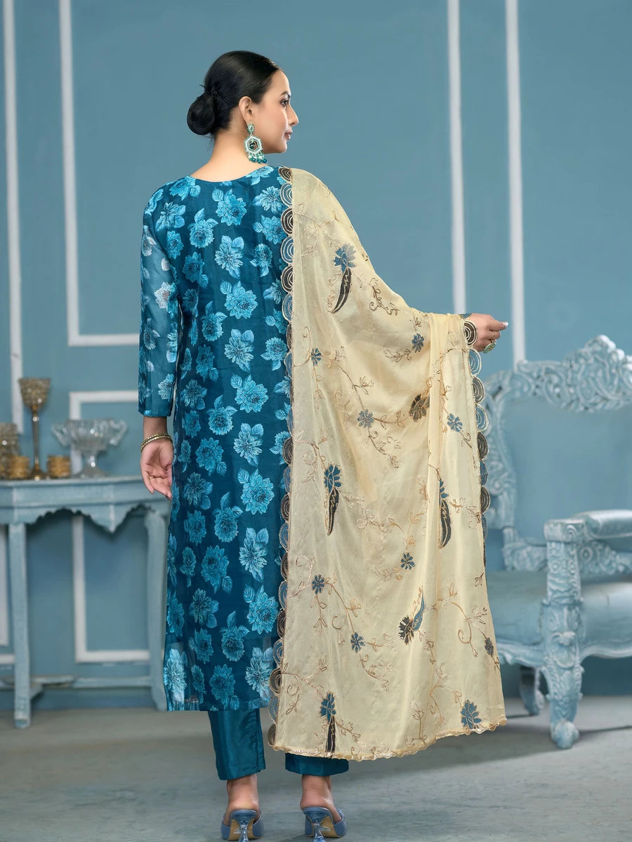 Fashionable Traditional Viscose Banarasi Suit | Beautiful Embroidery & Hand Work