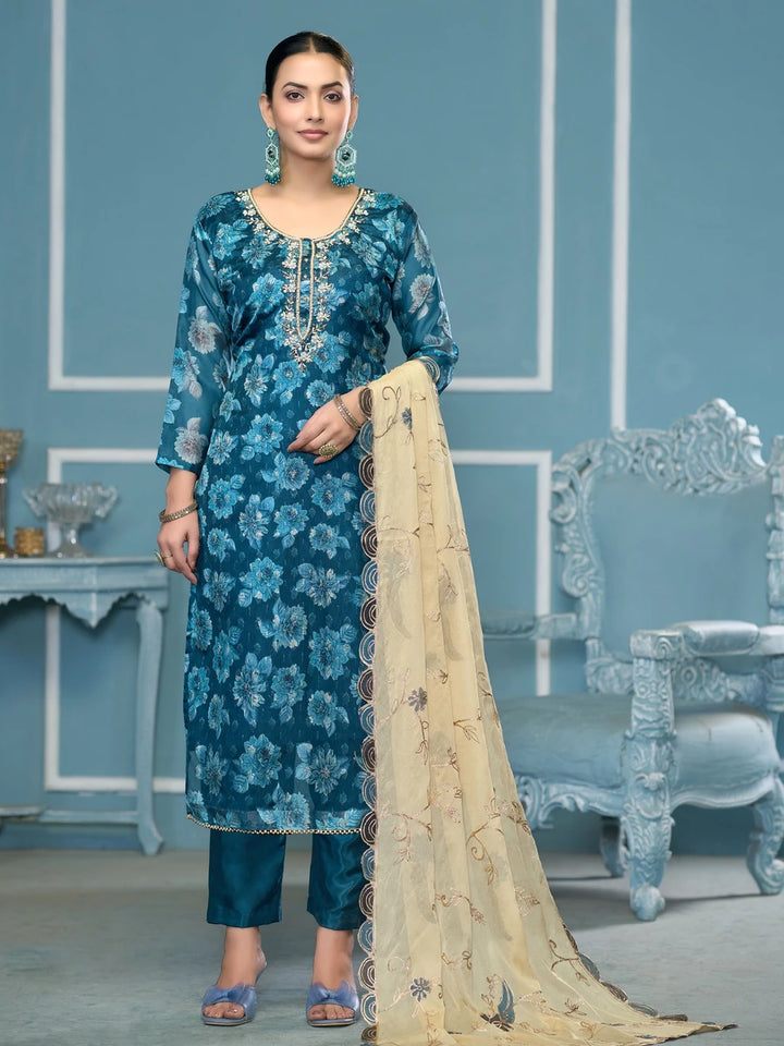 Fashionable Traditional Viscose Banarasi Suit | Beautiful Embroidery & Hand Work