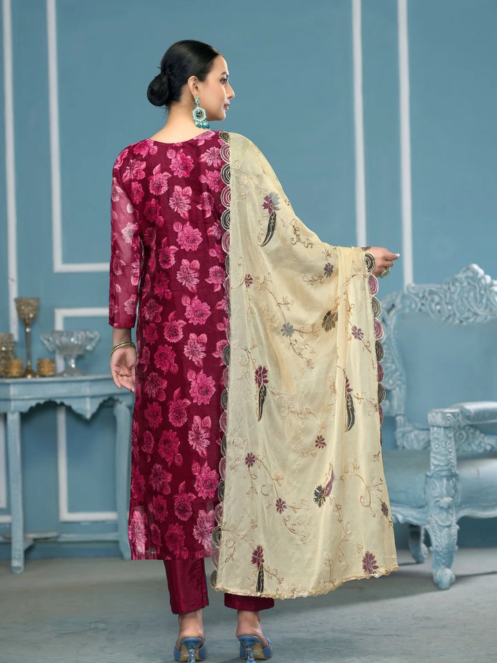 Fashionable Traditional Viscose Banarasi Suit | Beautiful Embroidery & Hand Work