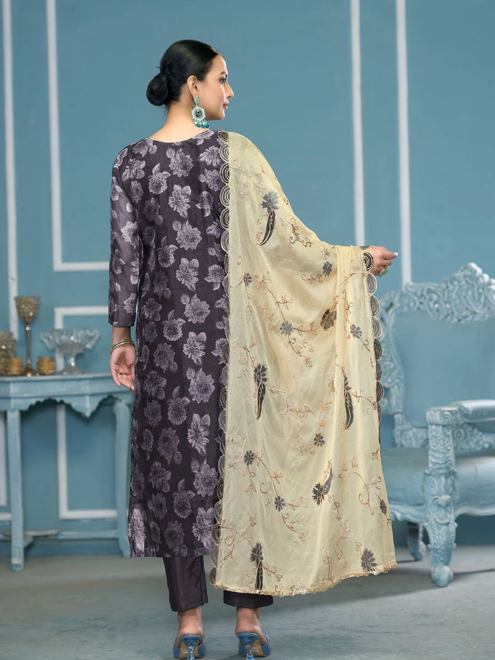 Fashionable Traditional Viscose Banarasi Suit | Beautiful Embroidery & Hand Work