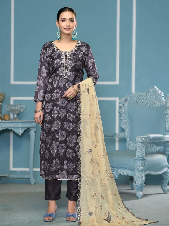 Fashionable Traditional Viscose Banarasi Suit | Beautiful Embroidery & Hand Work