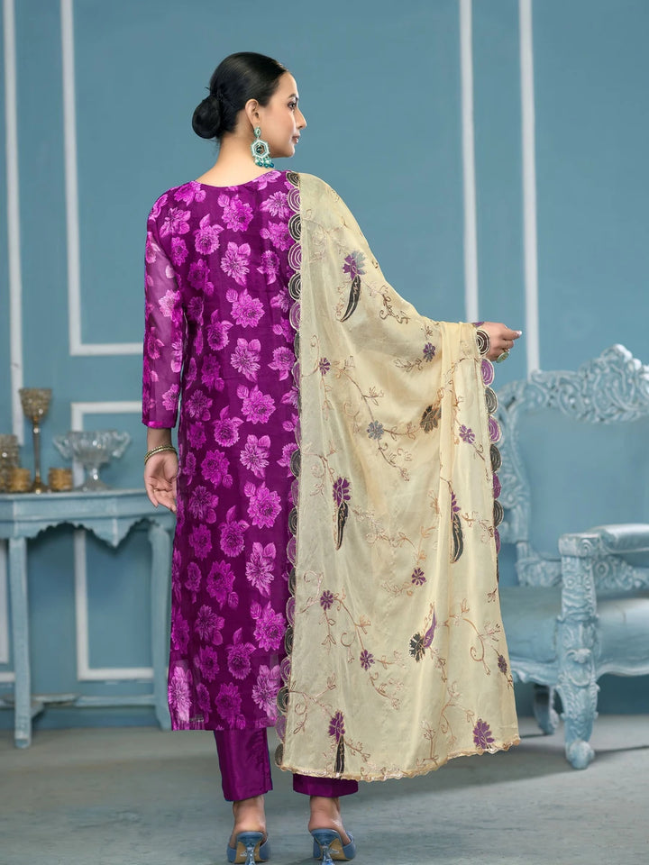 Fashionable Traditional Viscose Banarasi Suit | Beautiful Embroidery & Hand Work