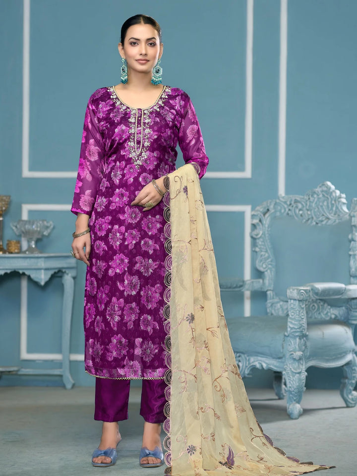 Fashionable Traditional Viscose Banarasi Suit | Beautiful Embroidery & Hand Work