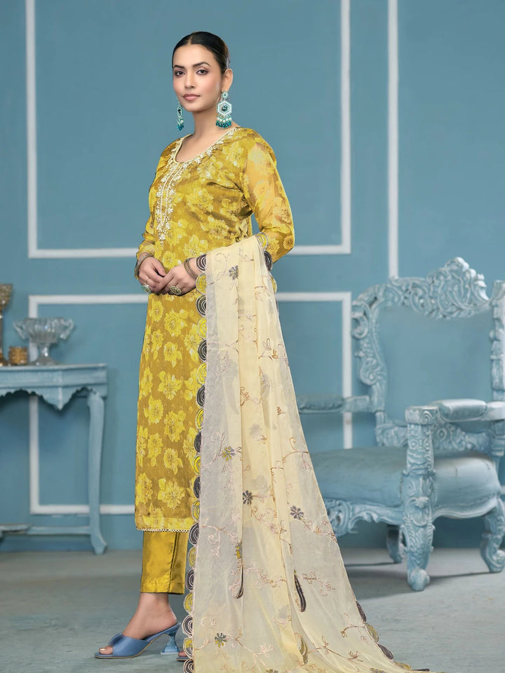 Fashionable Traditional Viscose Banarasi Suit | Beautiful Embroidery & Hand Work