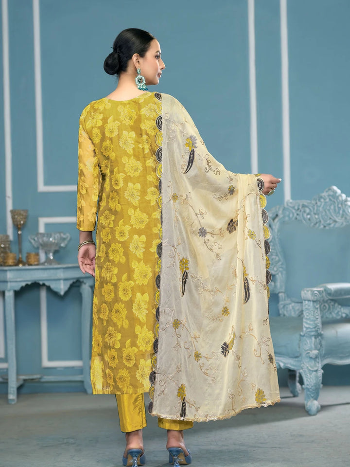 Fashionable Traditional Viscose Banarasi Suit | Beautiful Embroidery & Hand Work