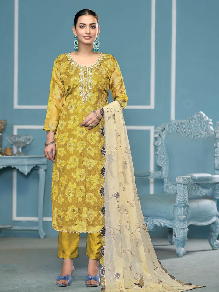 Fashionable Traditional Viscose Banarasi Suit | Beautiful Embroidery & Hand Work