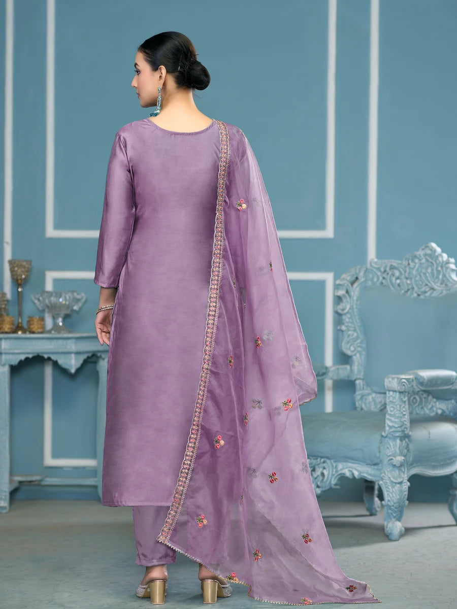 Royal Embroidered Salwar Kameez | Organza Dupatta & Hand Work Details