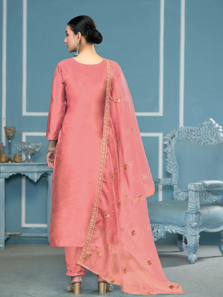 Royal Embroidered Salwar Kameez | Organza Dupatta & Hand Work Details