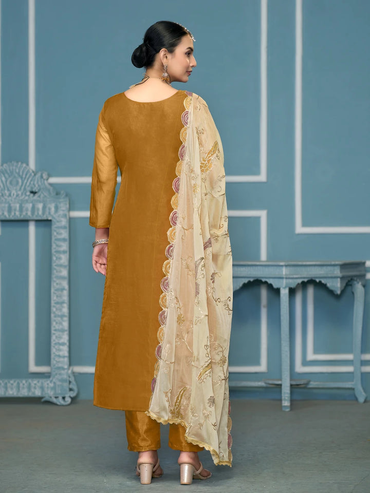 Premium Festive Wear | Embroidered Salwar Kameez with Nazmin Dupatta