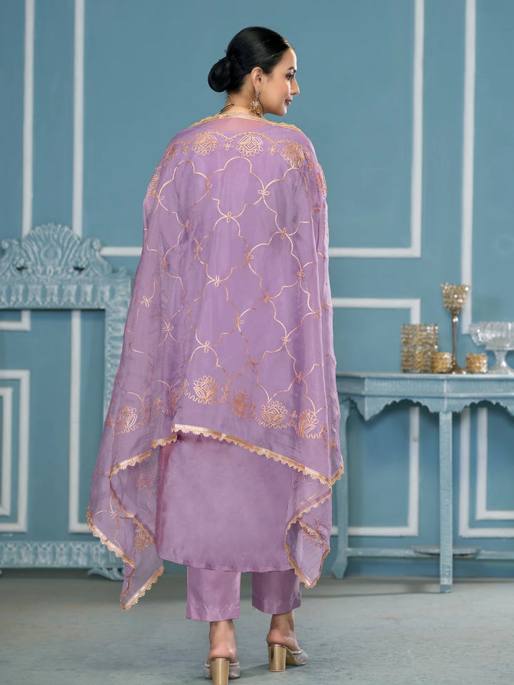 Modern Festive Cotton Salwar Suit | Embroidered Kameez with Soft Nazmin Dupatta