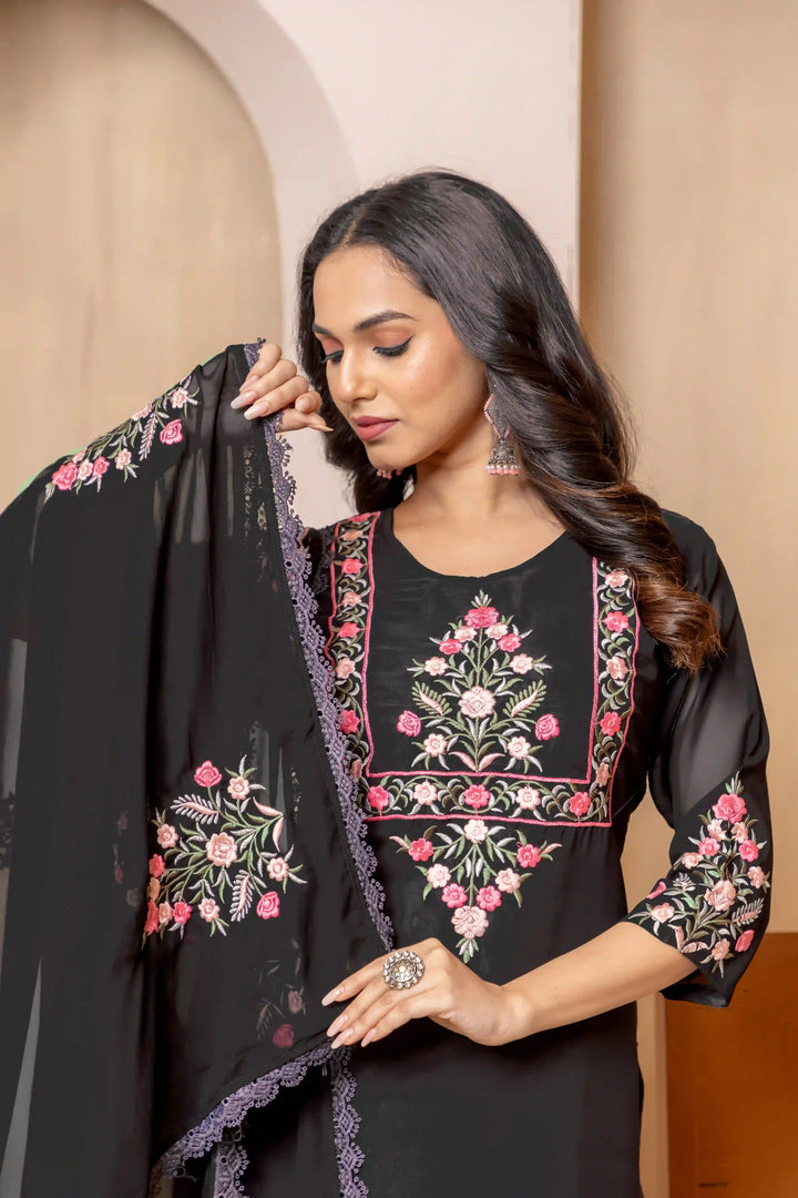 Elegant Georgette Embroidered Salwar Kameez | Stylish & Trendy Look