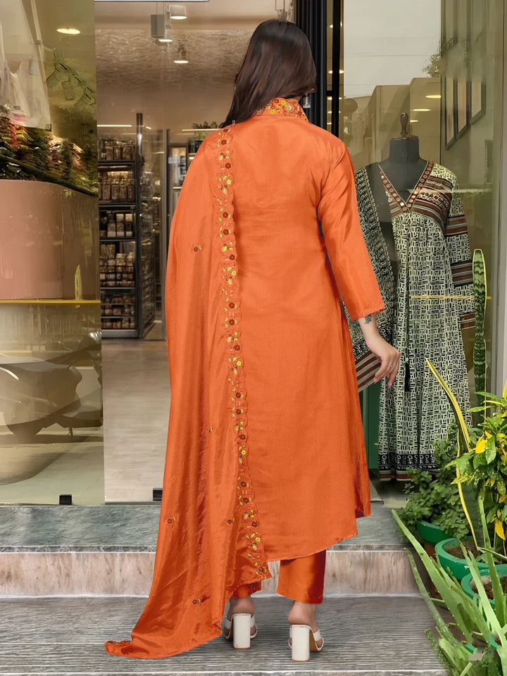 Exquisite Embroidered Viscose Chinon Salwar Suit | Perfect for Occasions