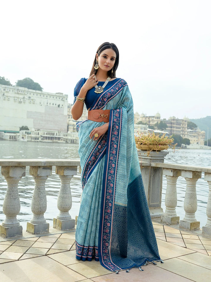 Festive Soft Silk Saree with Rich Woven Jari Pallu & Blouse