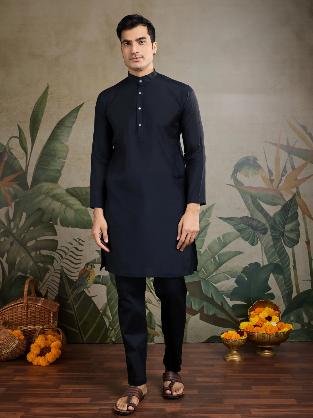 Viscose Silk Kurta Jacket Set with Multy Thread Embroidery