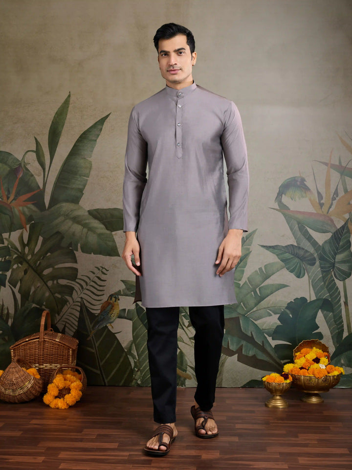 Viscose Silk Kurta Jacket Set with Multy Thread Embroidery