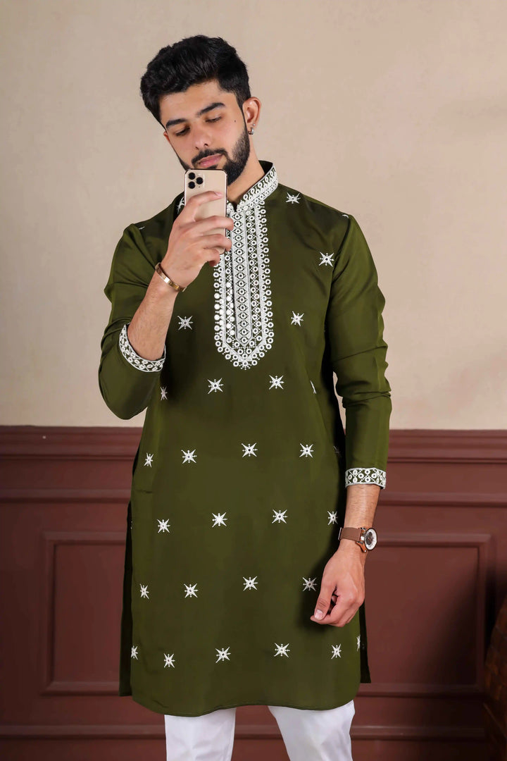 Stunning Traditional Viscose Kurta Set with Elegant Embroidery