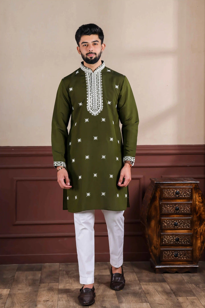 Stunning Traditional Viscose Kurta Set with Elegant Embroidery