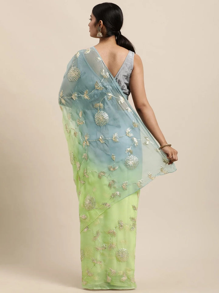 Ethereal Organza Saree with Rich Gota Patti and Satin Silk Finish