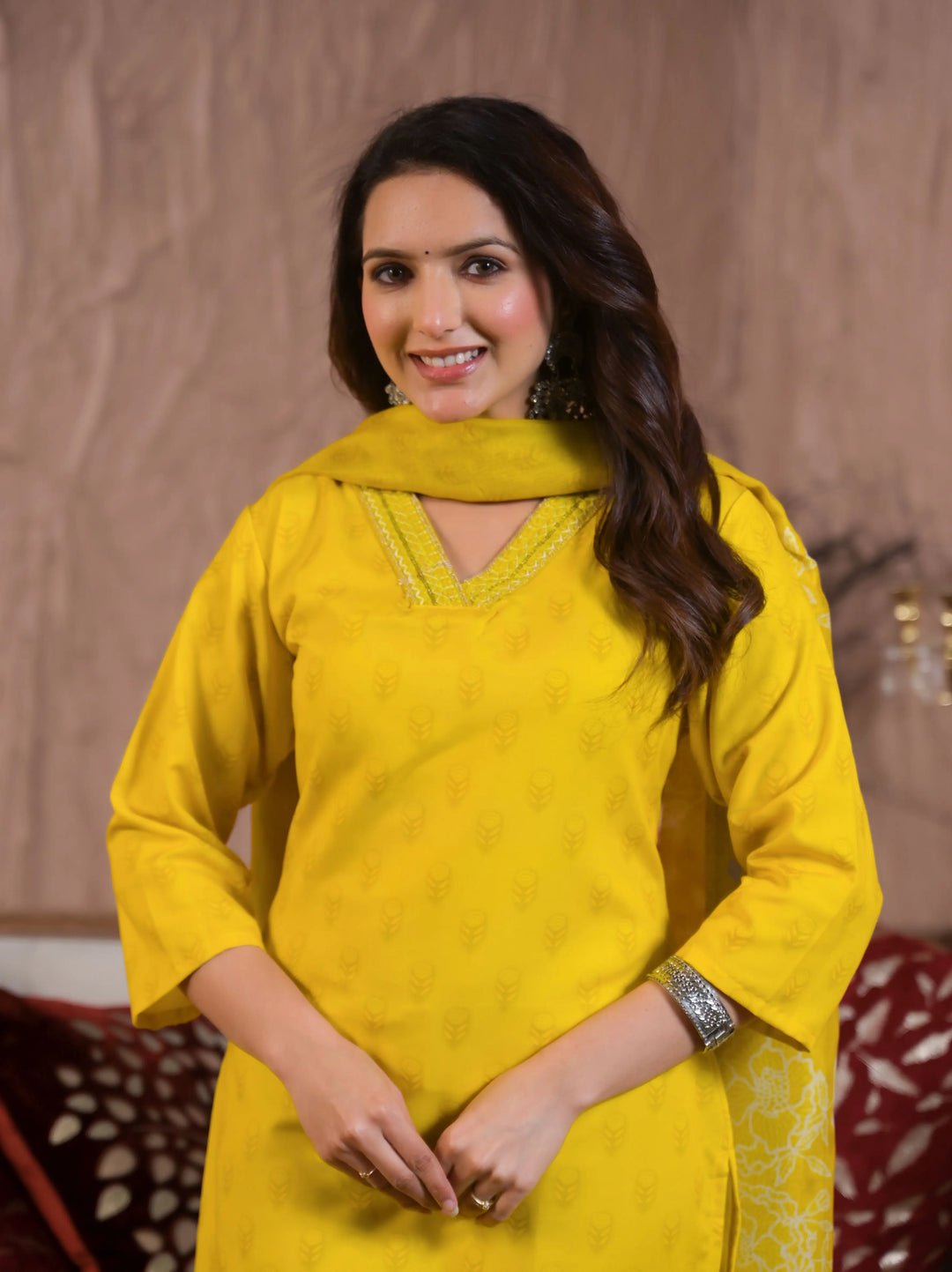 Designer Yellow Embroidered Salwar Kameez Set for Festive Wear