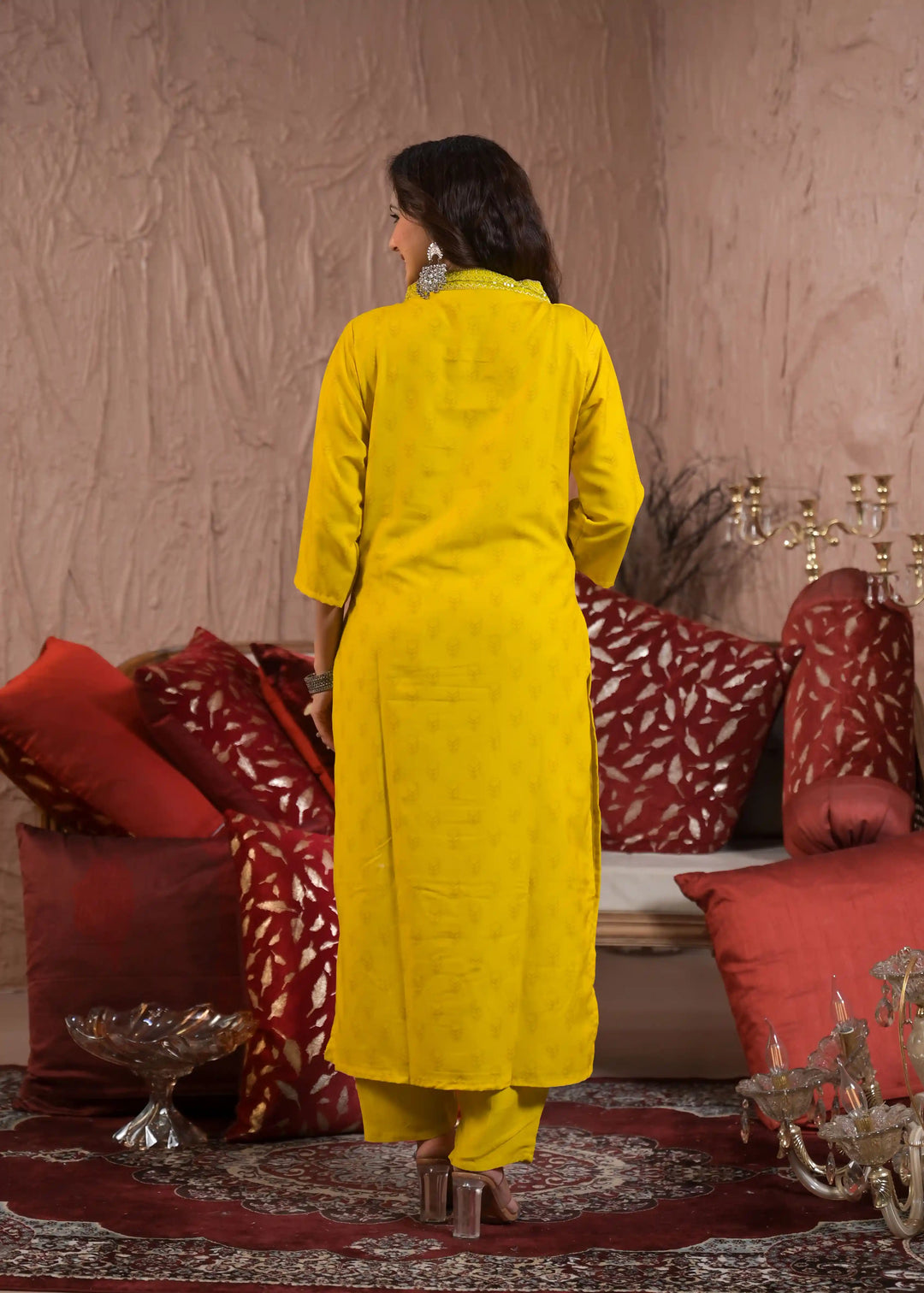 Designer Yellow Embroidered Salwar Kameez Set for Festive Wear