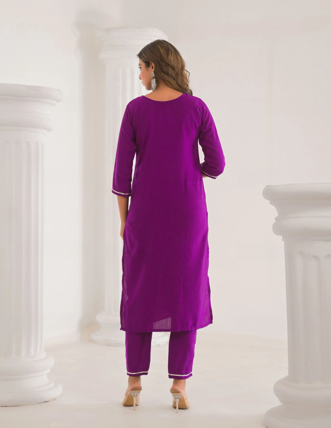 Stylish Readymade Viscose Chanderi Salwar Kameez Set for Women