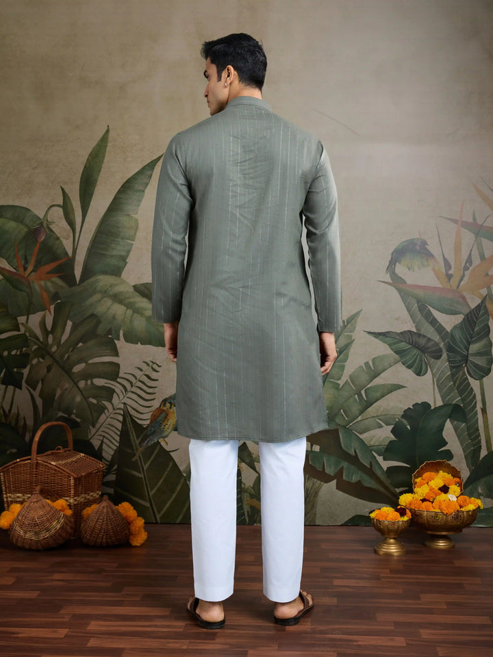 Designer Readymade Kurta with Dupatta in Mirror Embroidery For Festive Wear