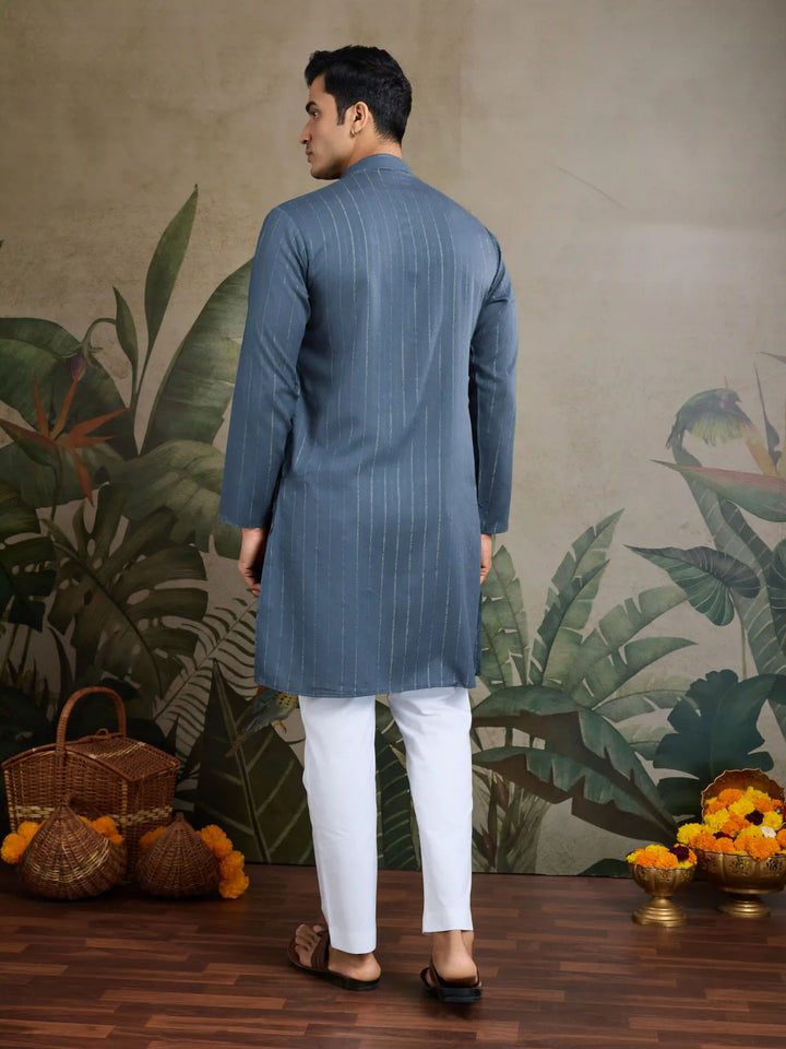 Designer Readymade Kurta with Dupatta in Mirror Embroidery For Festive Wear