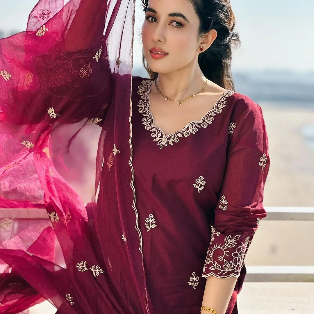 Designer Embroidered Readymade Salwar Kameez Set
