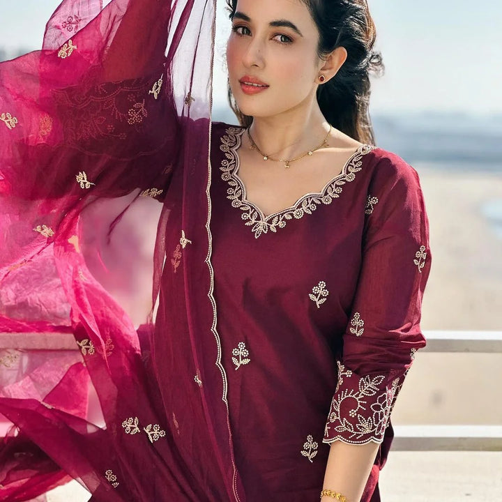 Designer Embroidered Readymade Salwar Kameez Set