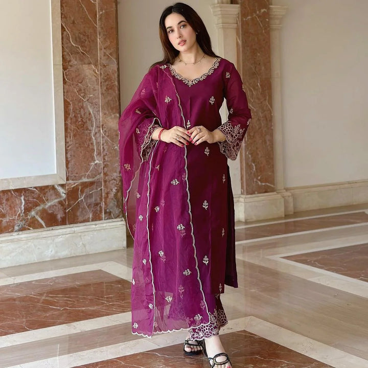 Designer Embroidered Readymade Salwar Kameez Set