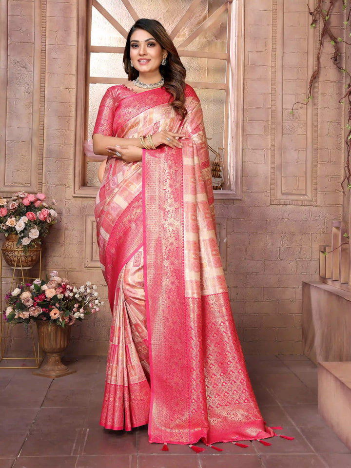 Classic Wevon Work Banarasi Silk Saree for Special Occasions