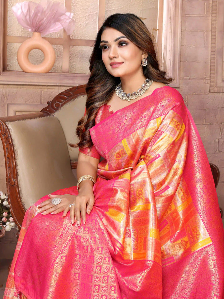 Classic Wevon Work Banarasi Silk Saree for Special Occasions